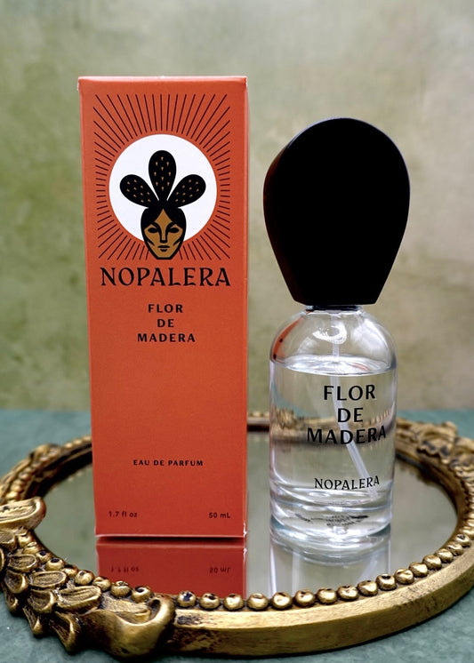 Nopalera Flor de Madera Eau de Parfum bottle, woody floral fragrance