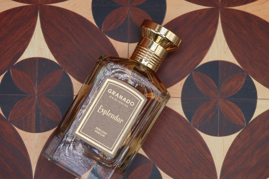 Granado Esplendor Eau de Parfum with its burgundy and gold box