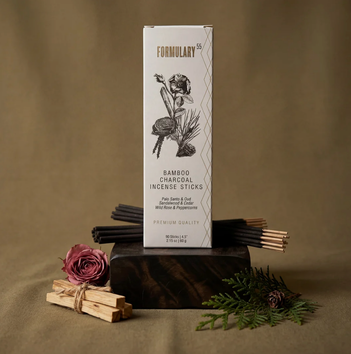 Bamboo Charcoal Incense Trio